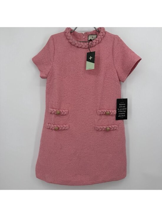 Tuckernuck Dresses & Skirts - Tuckernuck Blush Peony Tweed Jackie Dress sz M Shift Mini Business Career NWT**
